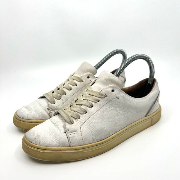 FRYE Ivy Low Lace White Leather Sneaker Women's 6 US - Picture 1 of 9